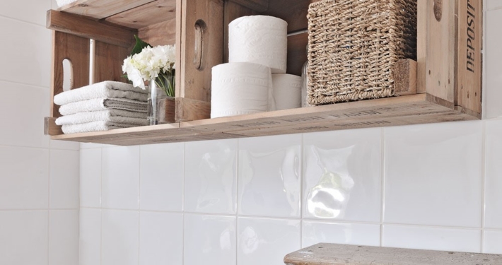 Badkamer met landelijke indeling